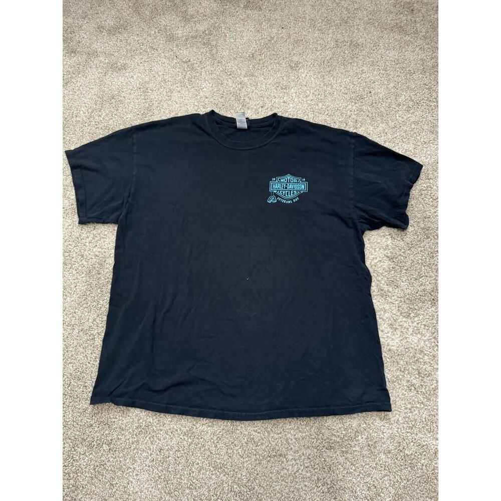 Harley Davidson Shirt Mens Extra Large Black Veterans Day